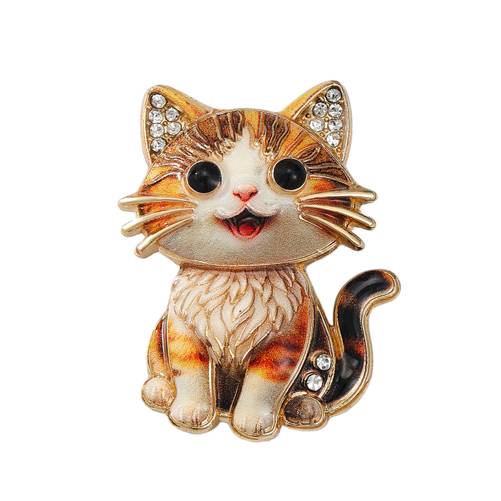Tiger-Striped Cat Brooch