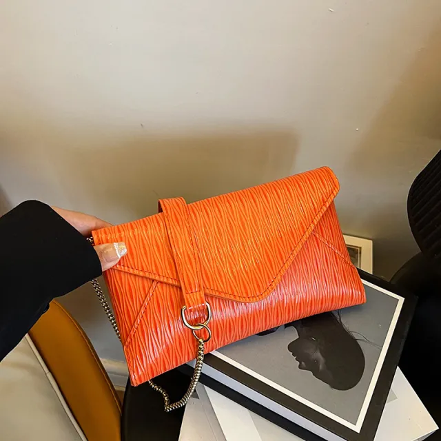 Trendy Minority Shoulder Crossbody Casual Simple Large Capacity Bag Orange - Shop at LoveMi