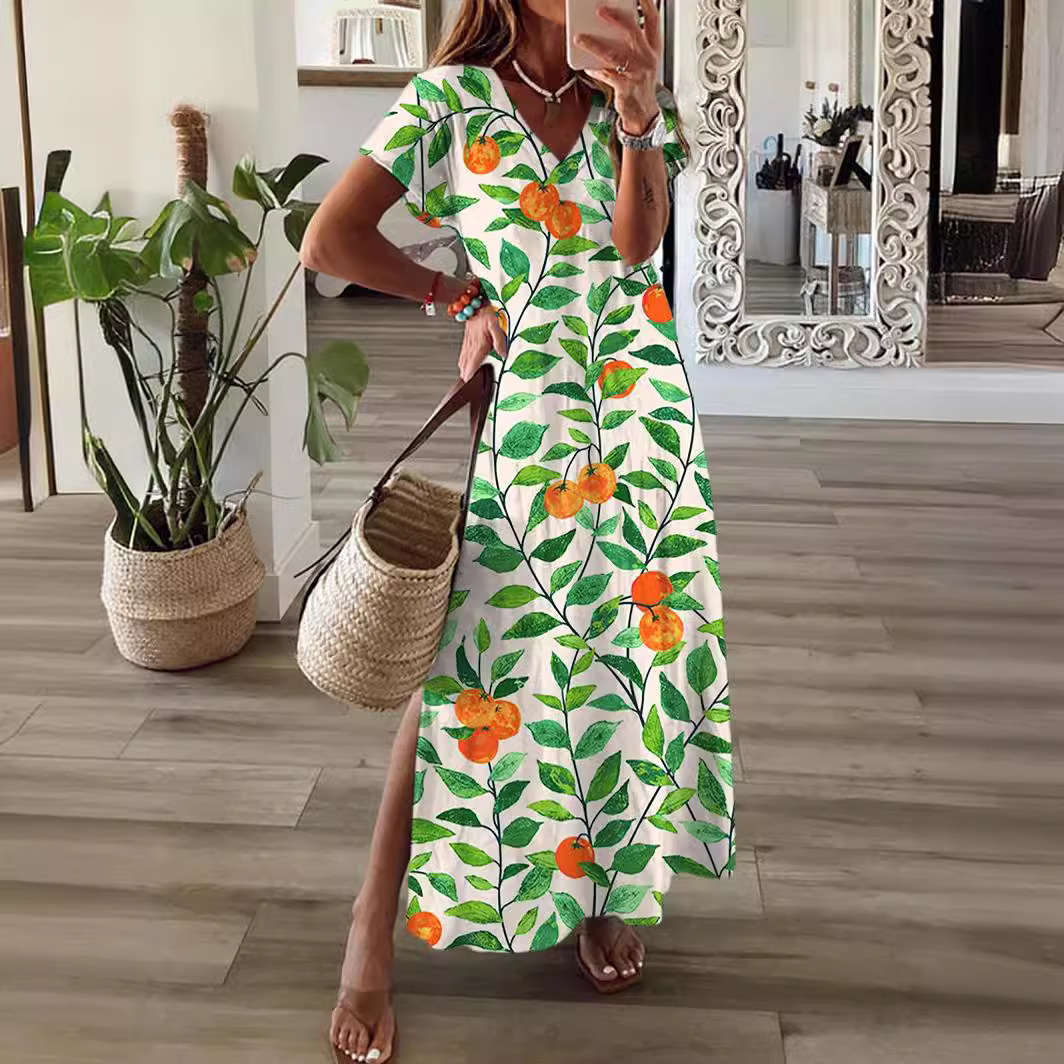 Women's V neck Casual Fashion Dress Bj52 123464400 2Xl - Shop at LoveMi