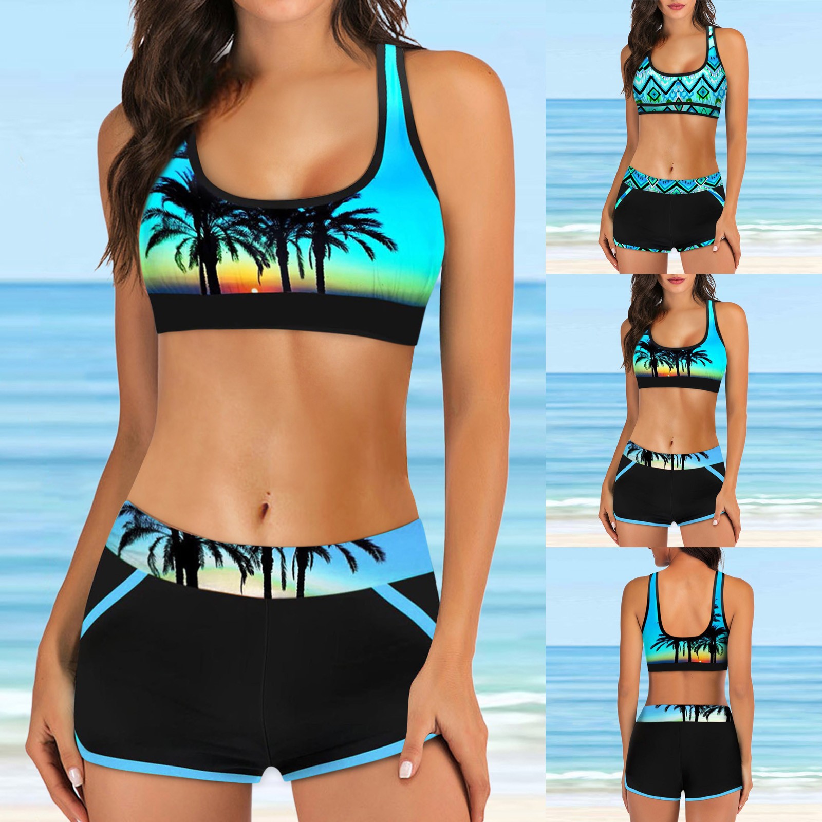 Title 2, Digital Pattern Printing Beach Vacation Style S...