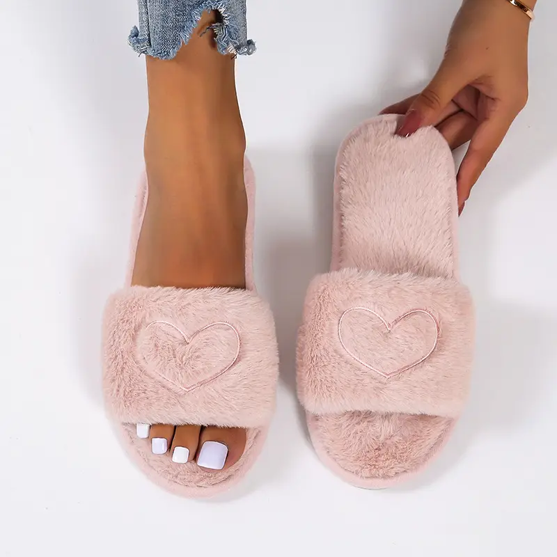 Women's Flat Plush Home Warm Slippers