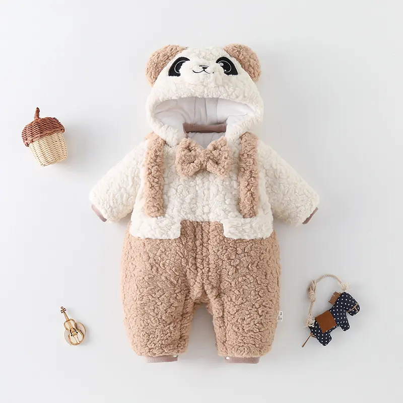 Clothes for Babies Winter Clothing Thickened Fleece-lined Baby Going