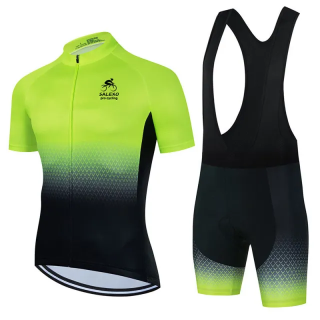 Cycling Clothes Suit Breathable Short Sleeve Suspender Shorts 2 Set 5Xl - Shop at LoveMi