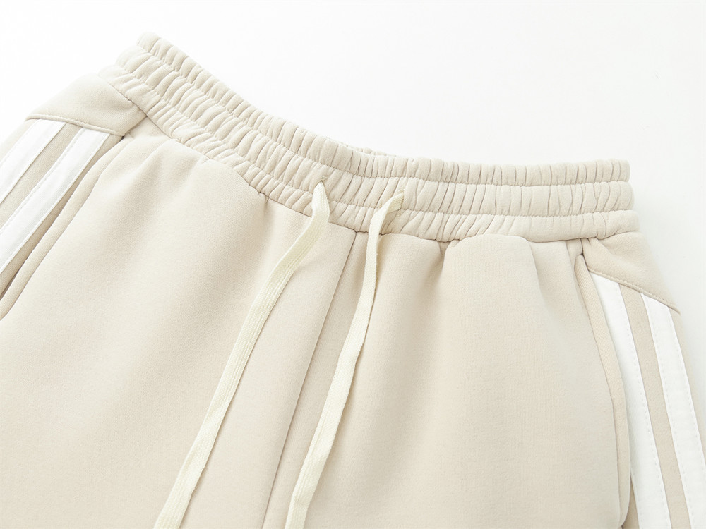 Men's Side Ribbon Matching Striped Loose Straight Pants - Image 9