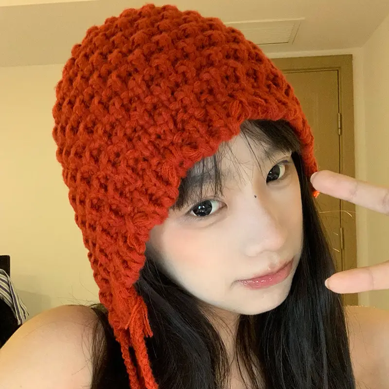 Thermal Knitting Handmade Woolen Cap