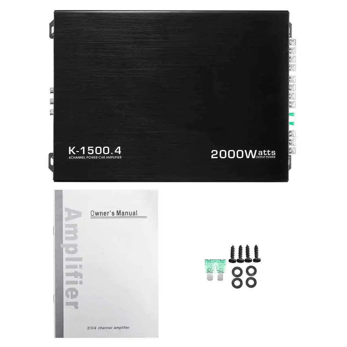Car Amplifier 12V Vehicle-mounted 4-channel 2000w Vehicular Power Amplifier K-15004 Four-way Power Amplifier
