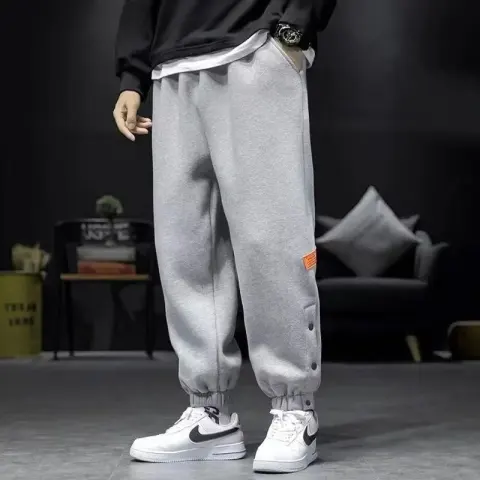 Autumn and Winter Velvet Padded Casual Pants
