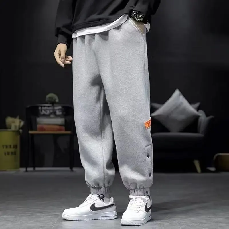 Autumn and Winter Velvet Padded Casual Pants