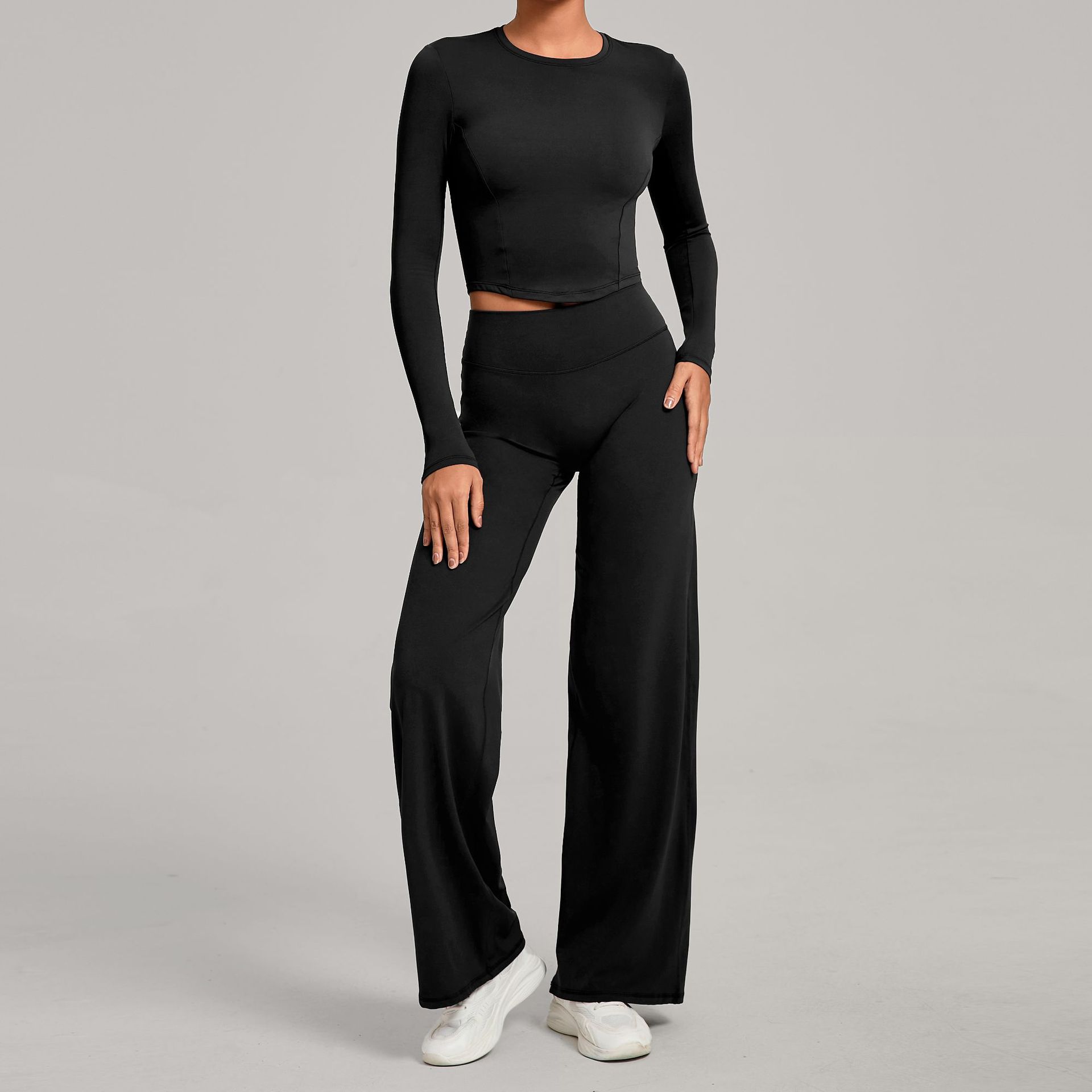 Versatile Nude-Feel Quick-Dry Two-Piece Workout Set