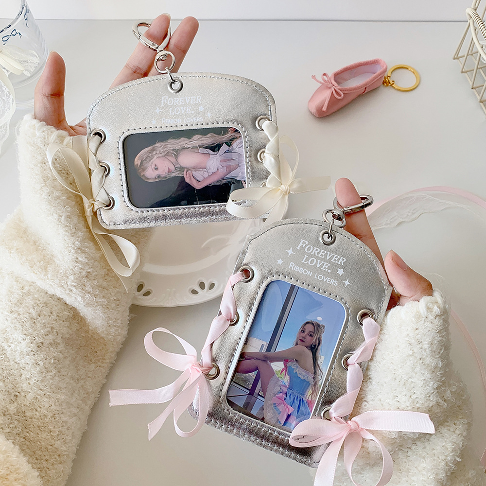 DIY Ribbon Three-inch Small Card Display Pendant Protective Case