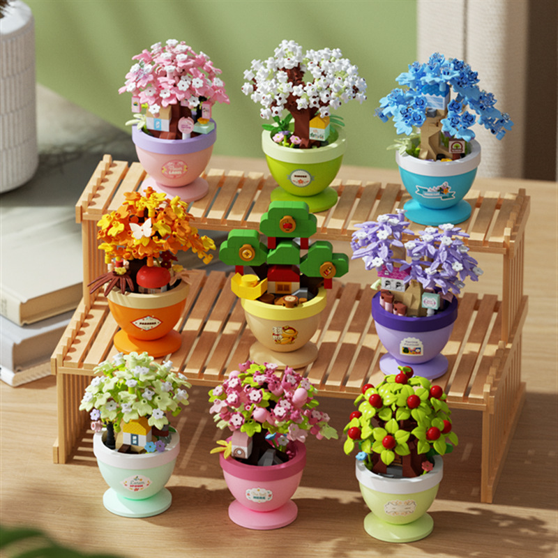 Plant Pot Building Block Assembly Toy
