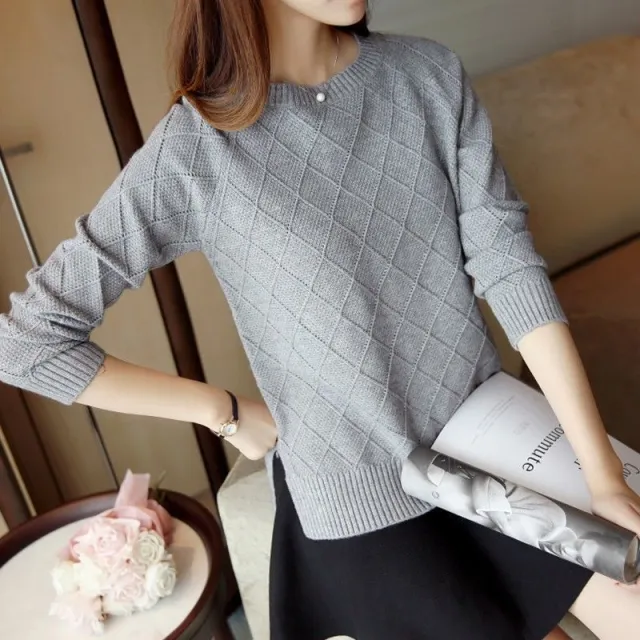 Spring And Autumn New Knitwear Sweaters Women's Clothing Fashion Loose Gray Gray - Shop at LoveMi