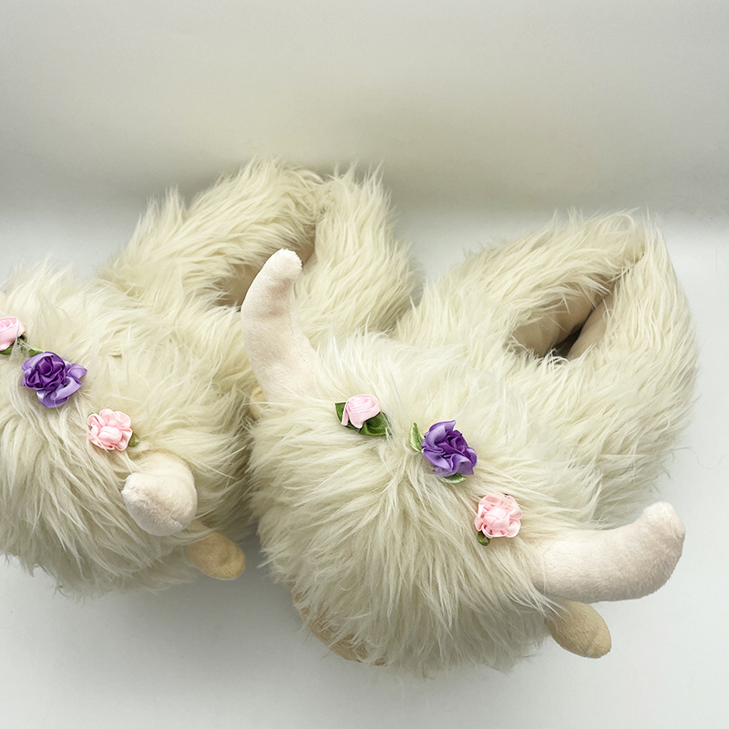 Title 15, Wearing Flower Scottish Yak Plush Winter Cotton...