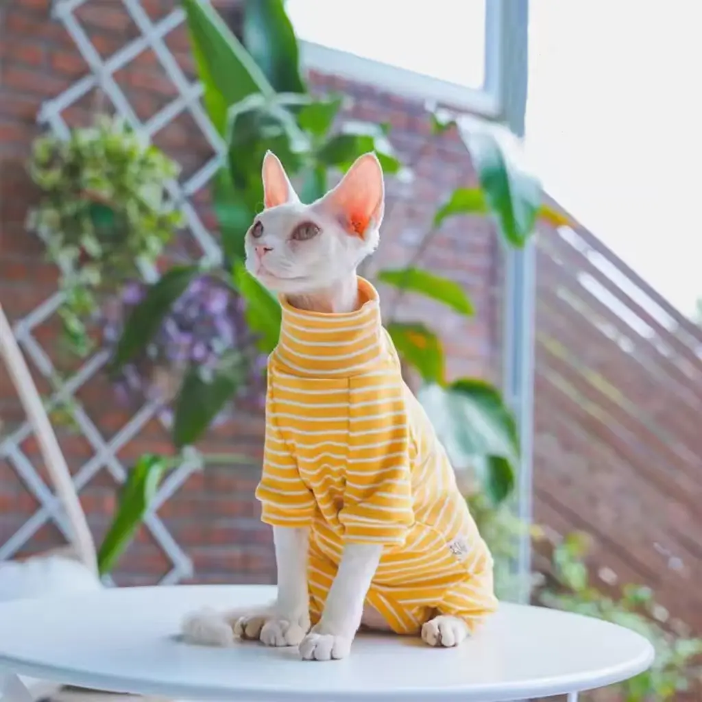 Pet Clothes Cat Spring Summer Belly-Protecting Full-Covering