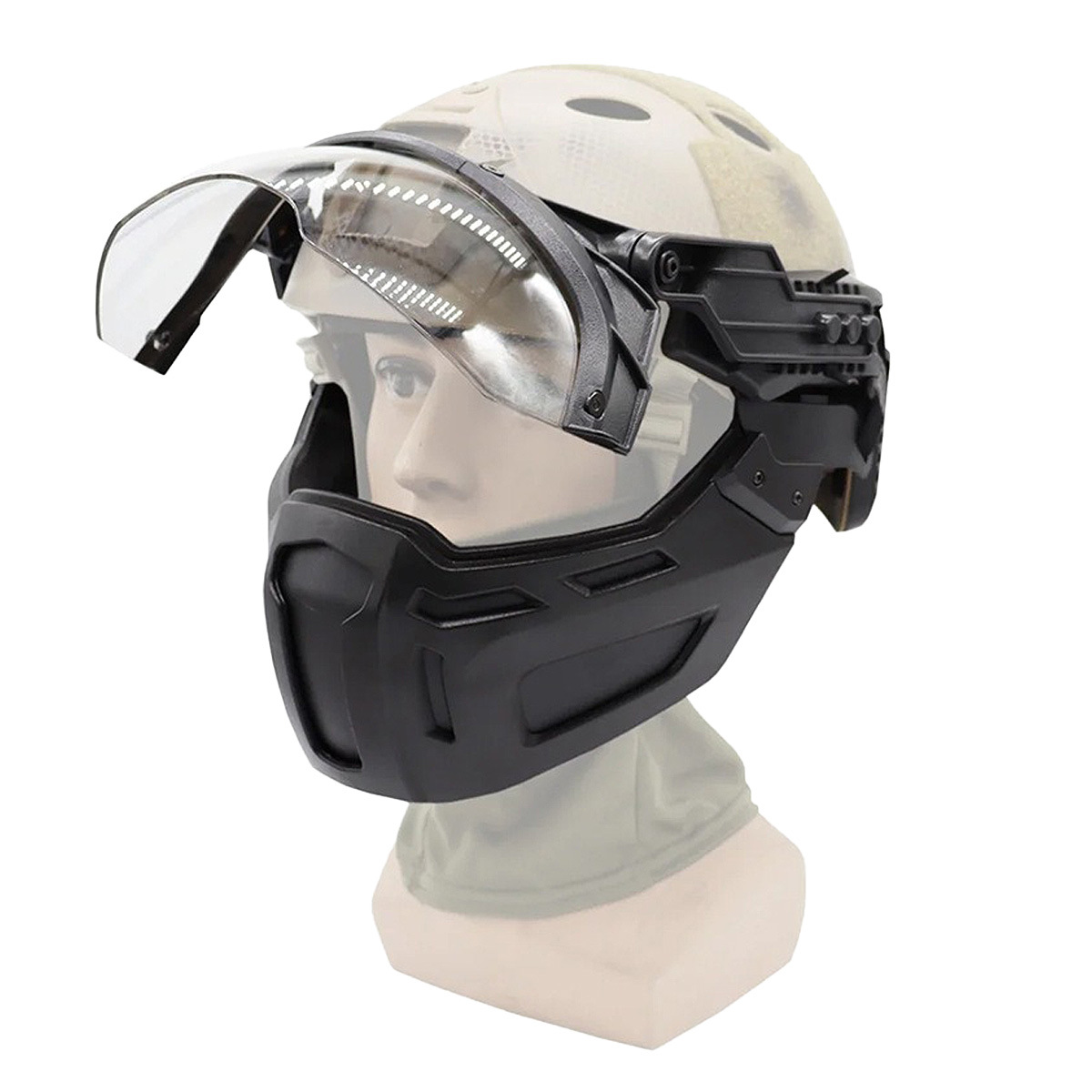 Tactical Helmet Half Face Mask Outdoor Tactics Folding
