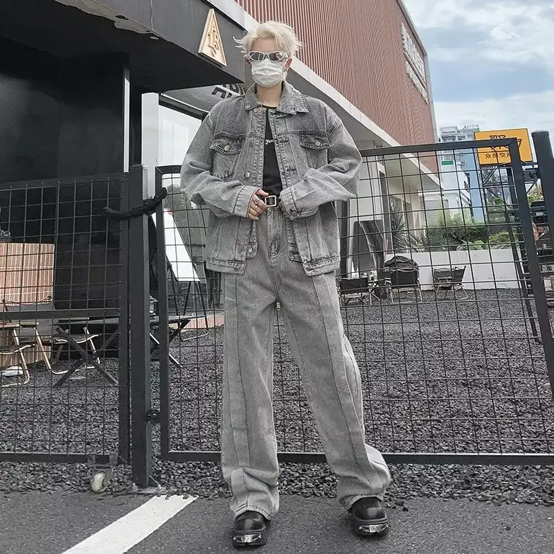 Niche Patchwork Design Washed And Distressed Denim