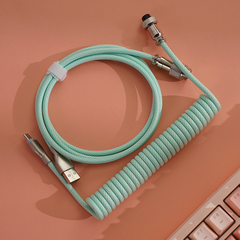 Aviation Connector Cable, Type-C Braided 8K Data Cable
