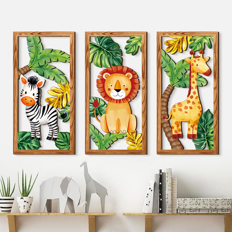 Forest Animal Cutout Wooden Sign Wall Decor