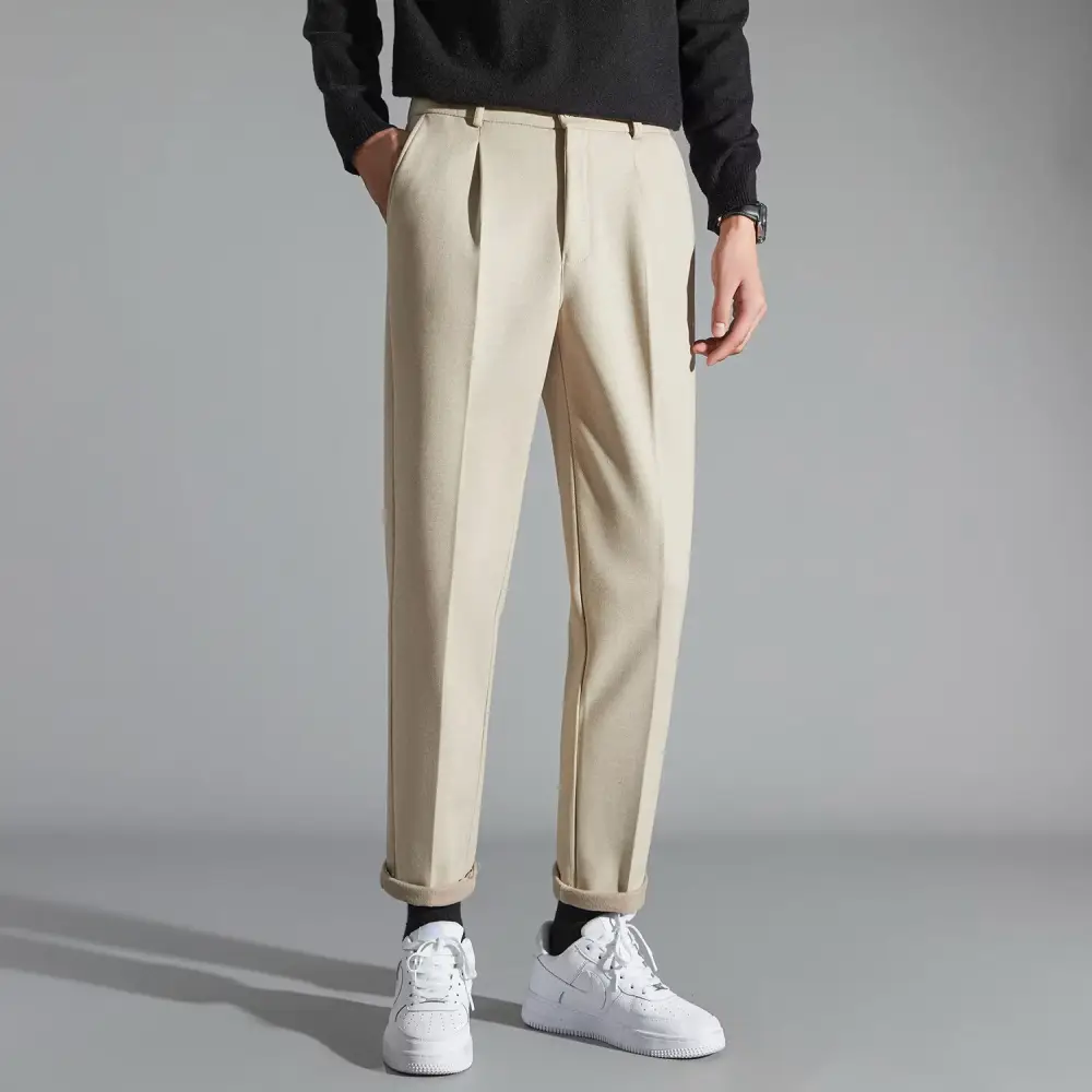 Mens Stylish Slim-fit Wool Casual Pants