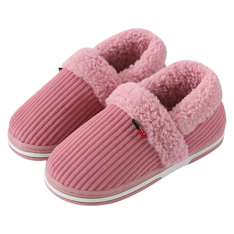 نعال قطنية للرجال مع رقع تدفئة للكعب