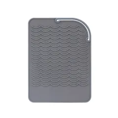 Curler Portable Hair Straightener Curler Silicone Storage Heat Proof Mat - Grey - View 1