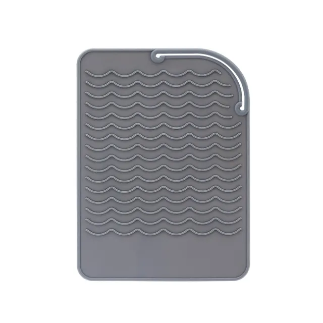 Curler Portable Hair Straightener Curler Silicone Storage Heat Proof Mat Gray - Shop at LoveMi