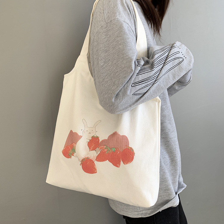 Title 4, New Womens One Shoulder Japanese Cartoon Canva...