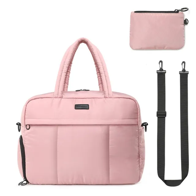 Portable Tote Bag Large Capacity Trolley Case Luggage Dry Wet Separation Pink - Shop at LoveMi