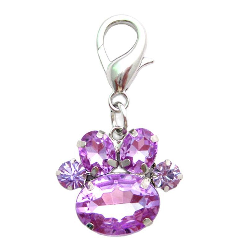 Cute Claw-shaped Pet Pendant Rhinestone Puppy Hanging