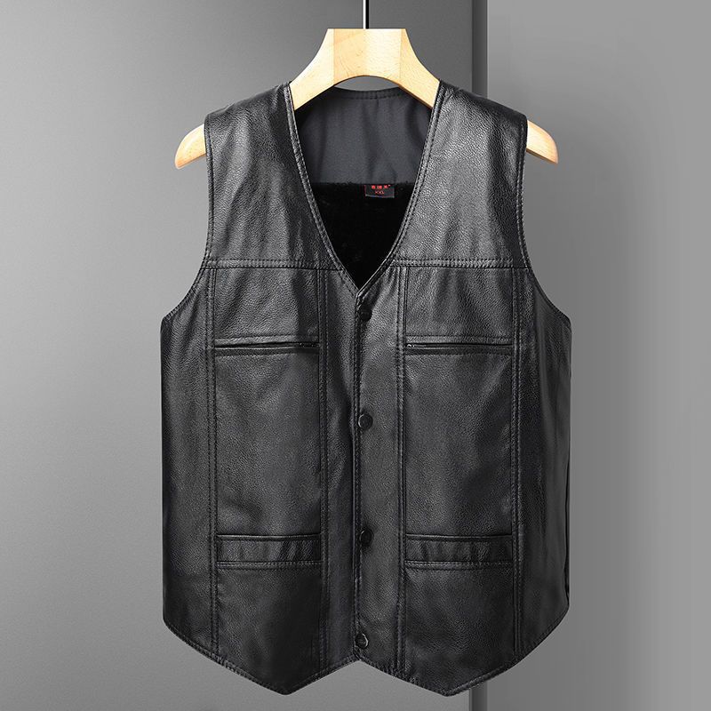 Mens Winter Fleece Lined Vest With Pockets