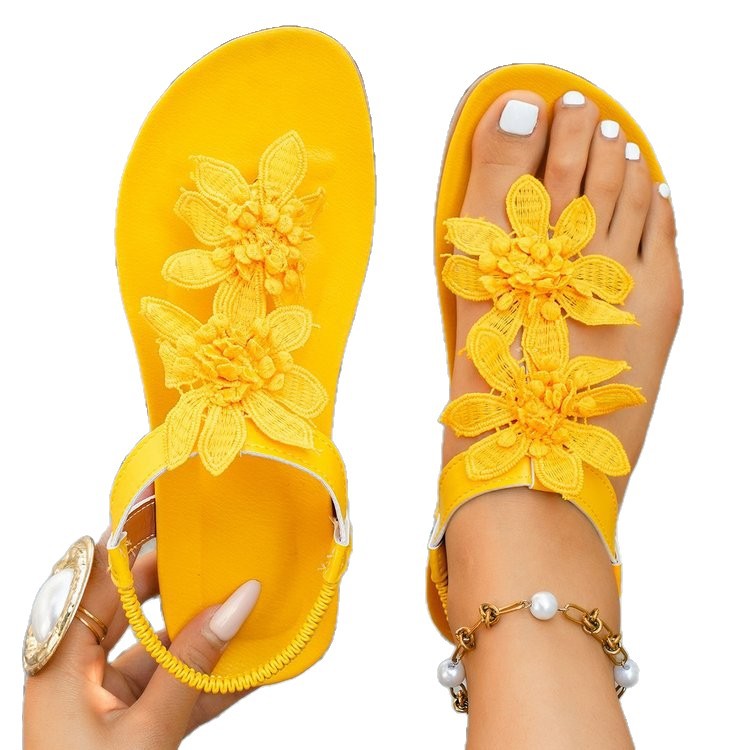 Floral Flip-Flop Sandals