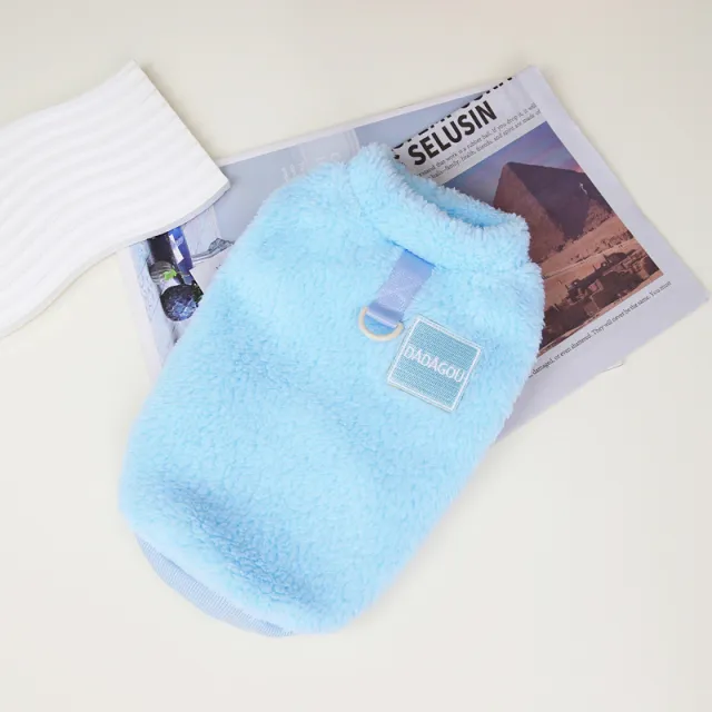 Pet Dog Cat Legs Fluffy Jacket Blue - Shop at LoveMi