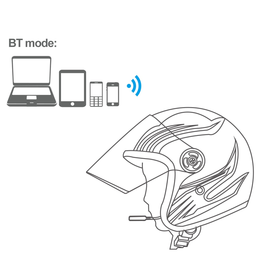 Biker's Bluetooth Helmet Headset