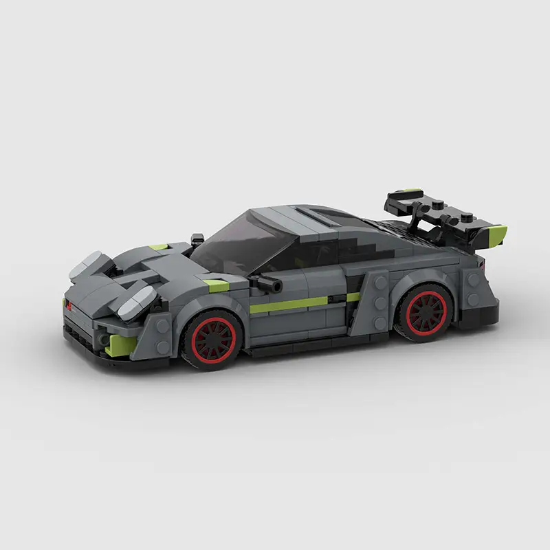 Small Particle Moc City Vehicle Racing Model Children Building Blocks Toys
