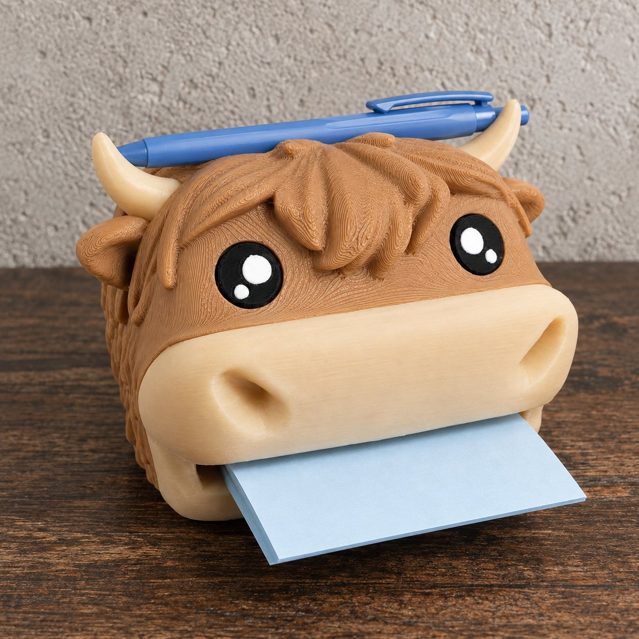 Organizator notițe adezive Highland Cow Desktop