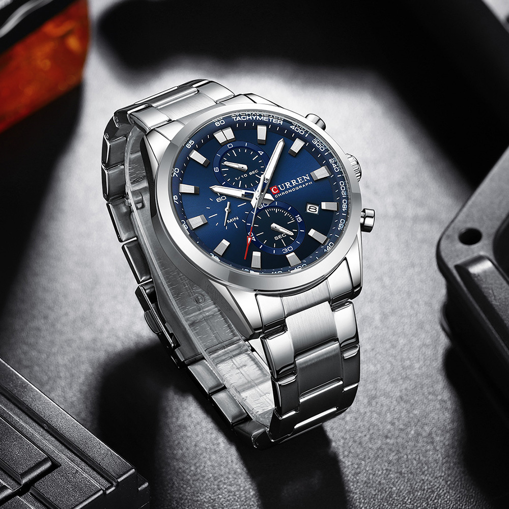 Men's Steel Belt Six-pin Chronograph Quartz Watch - Image 18