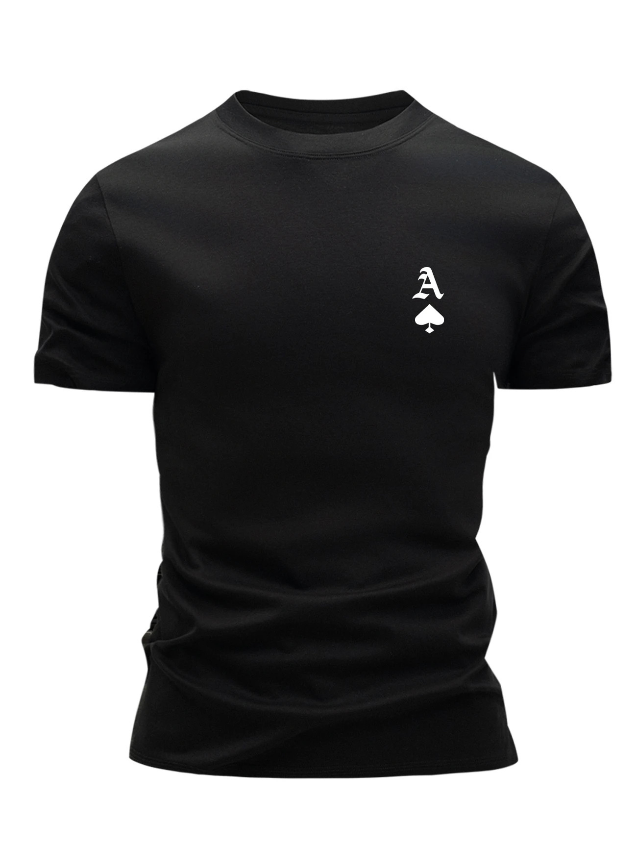 Mens Hip-Hop Crew-Neck Short-Sleeve T-Shirt