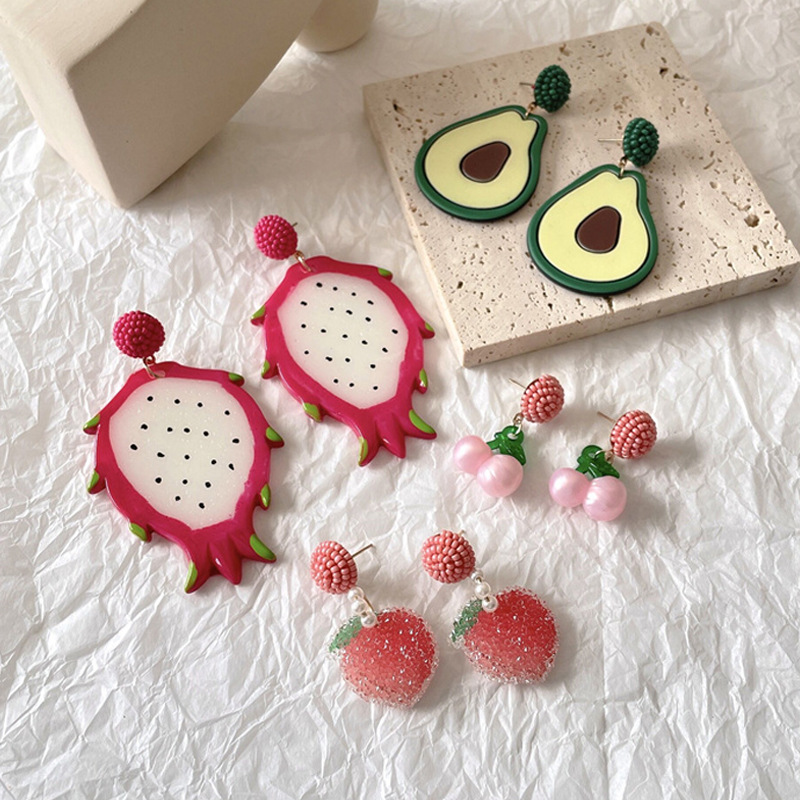 Womens Stylish And Creative Fruit Earrings