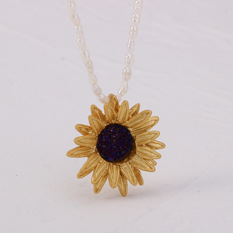 Sunflower Short Necklace For Ladies SUNFLOWER Ornament