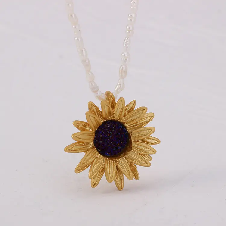 Sunflower Short Necklace For Ladies SUNFLOWER Ornament