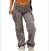 Loose Slim Straight Multi pocket Cargo Pants Brown - Shop at LoveMi