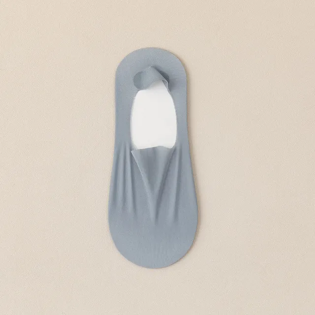 Thin Solid Color Bottom Super Low Cut Invisible Socks Dark Gray - Shop at LoveMi