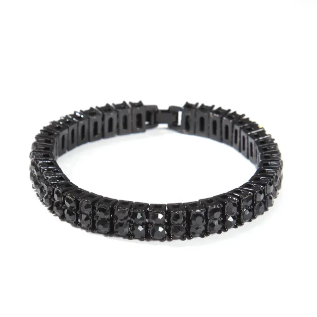 Alloy 2 Gang Drill Bracelet Couple Accessories Black - Shop at LoveMi