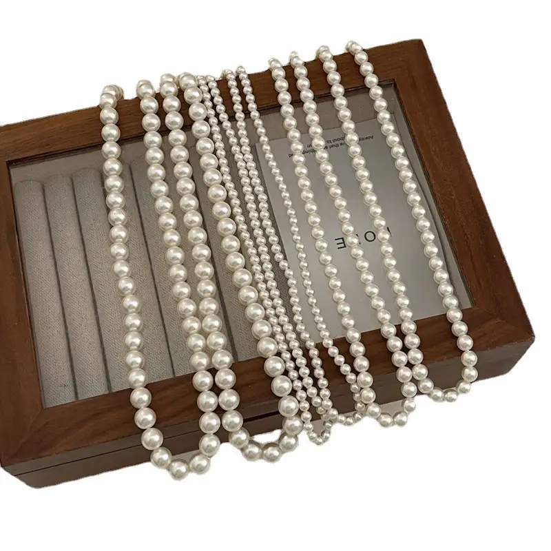 High-grade Classic Style Elegant French Shijia Pearl Necklace For Women