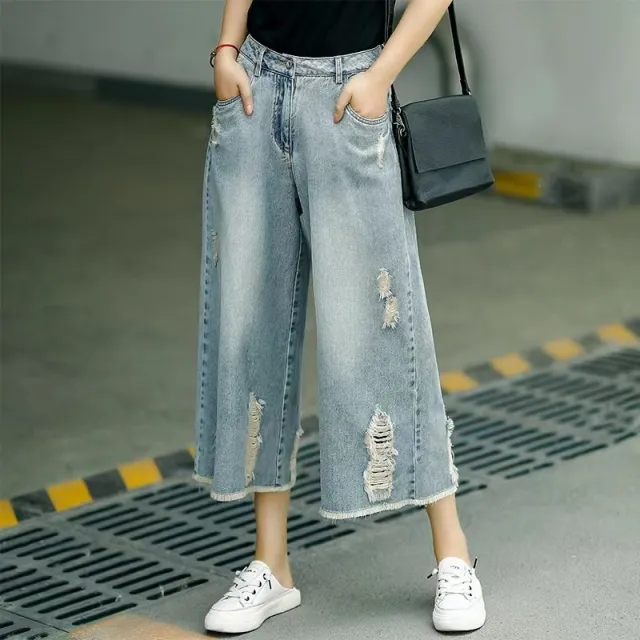 High Waist Loose And Slimming Nostalgic Wide leg Pants Retro - Shop at LoveMi
