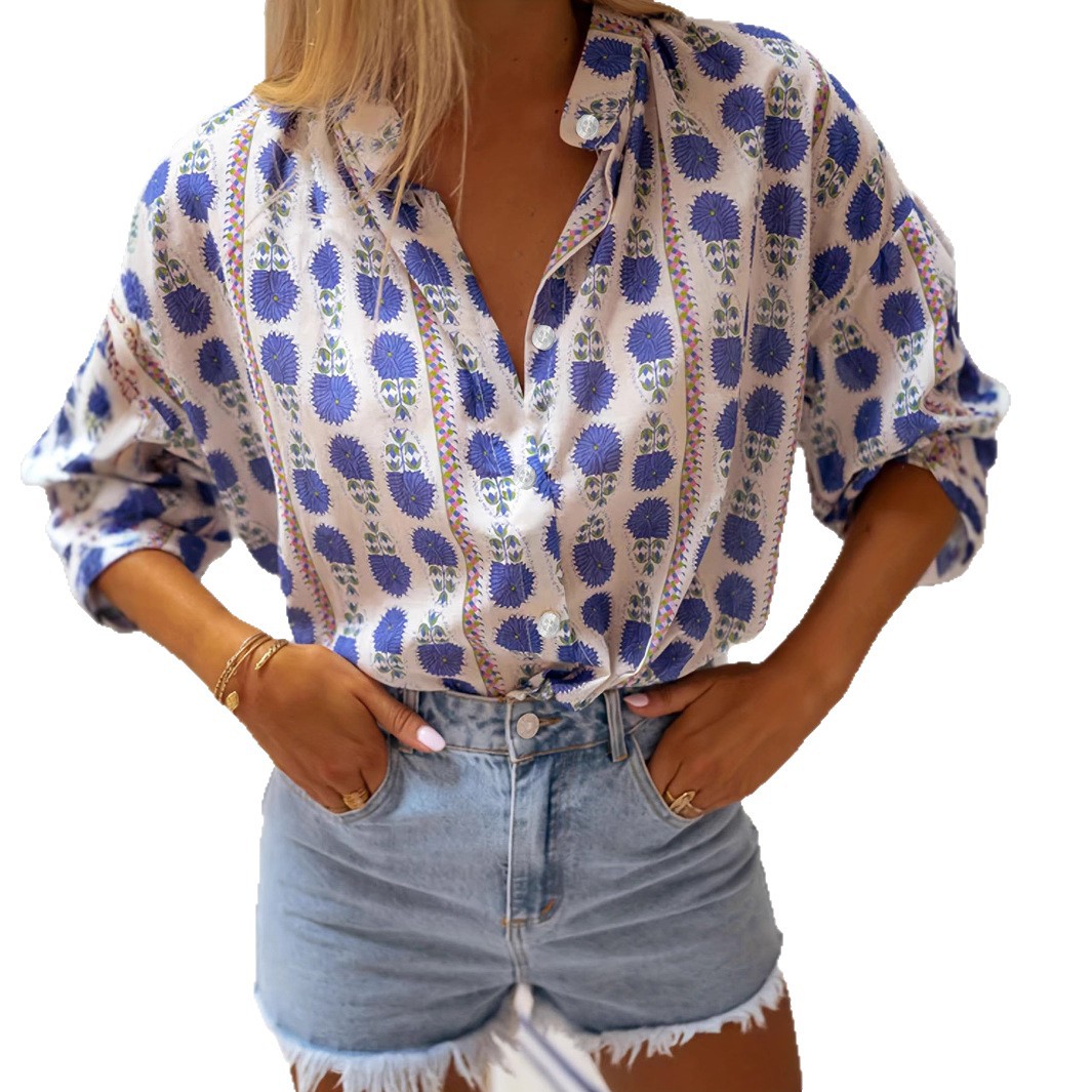 Women's Printed Casual Loose All-Match Shirt - Image 4