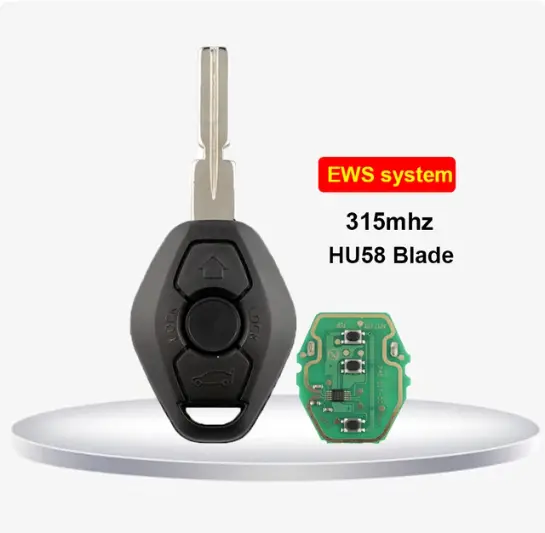 For BMW EWS 3 Key Straight Board Key 315433MHZ ID44 HU58