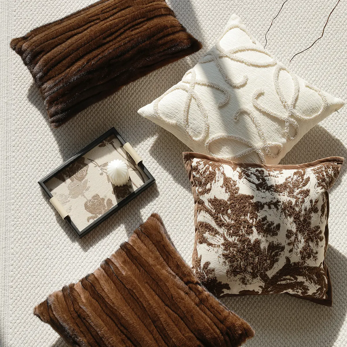 Luxury Soft Plush Sofa Throw Pillow Cover