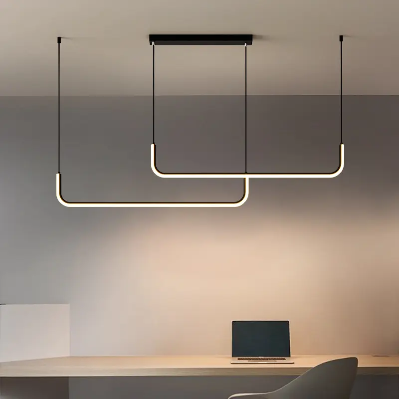 Creative Led Chandelier Minimalist Strip Wide Pressure