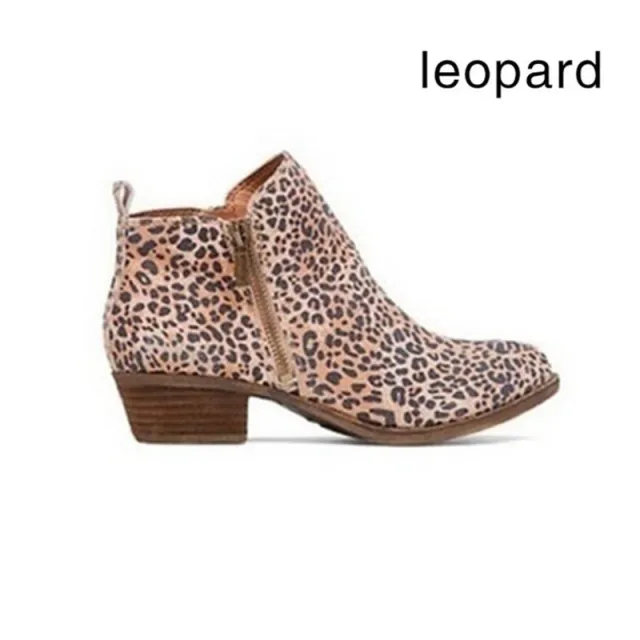 Women's Chunky Heel Shoes Plus Size Leopard - Shop at LoveMi